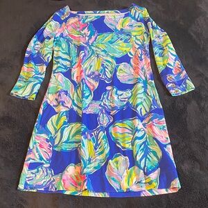 Lilly Pulizter Vibrant Leaf Print Dress